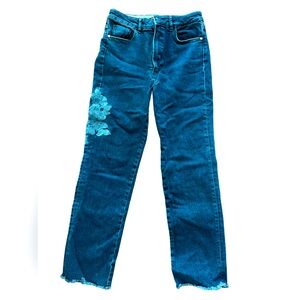 Massimo Dutti dark denim with embroidery